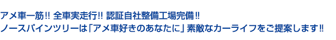 全車実走行！！認証自社整備工場完備！！ノースパインツリーは「アメ車好きのあなたに」素敵なカーライフをご提案します！！